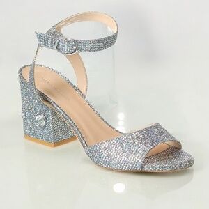 STUART WEITZMAN Alshn Crystal Embellished Block Heel Sandal in Aurora